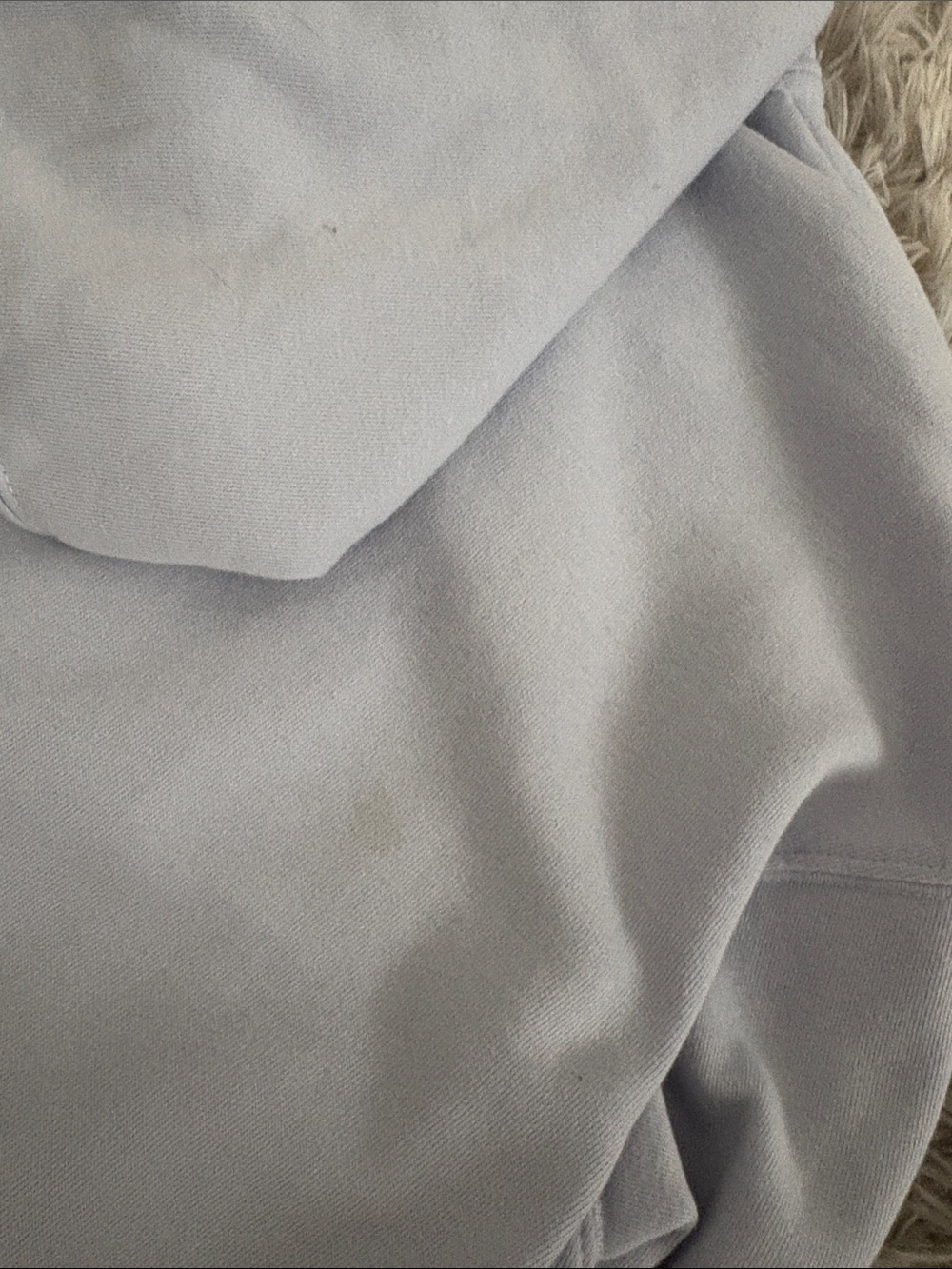 Light Blue Zip-Up Hoodie Sweatshirt - Picture 3 of 3